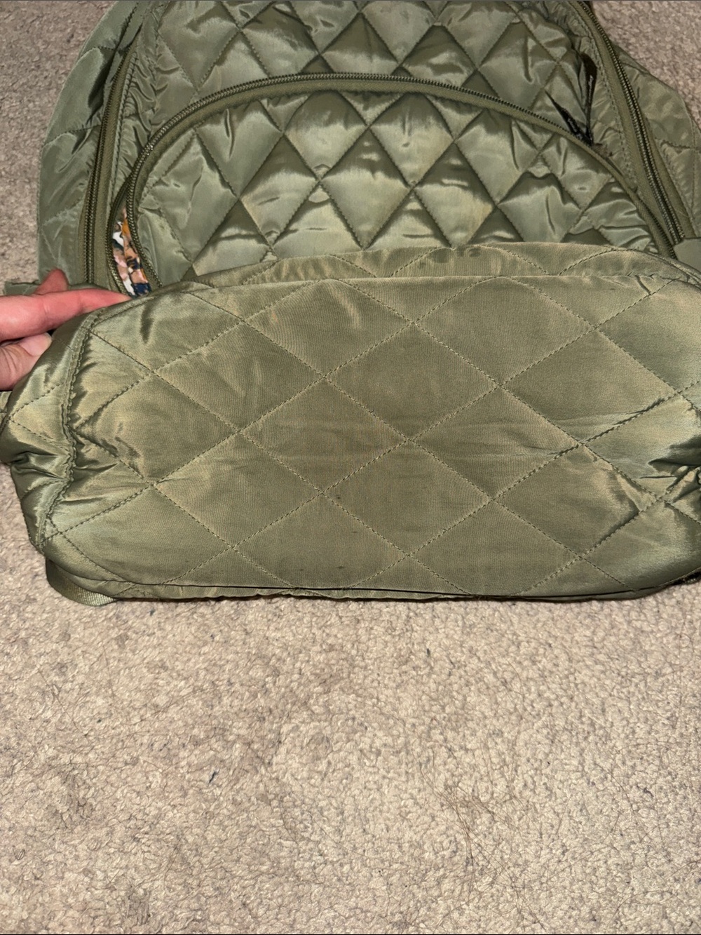 Ver Bradley ultralight sage green backpack - Picture 8 of 13